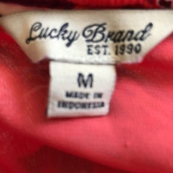 Lucky Floral Ruffle Blouse Size Medium - Picture 3 of 3